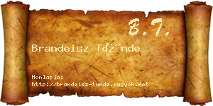 Brandeisz Tünde névjegykártya